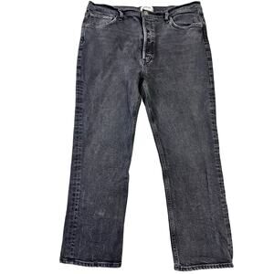 Agolde Dark Gray Straight Leg Jeans